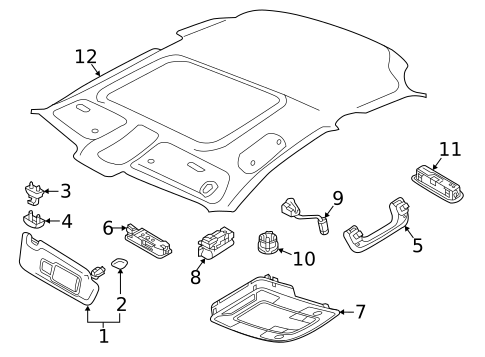 Interior Trim - Roof for 2023 Audi A3 Quattro #0