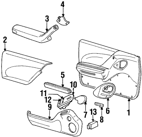 Door for 1994 Pontiac Bonneville #0
