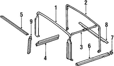 Frame & Components for 1988 Jeep Wrangler #1