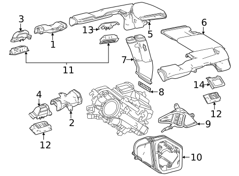Ducts for 2022 Lexus LX600 #1