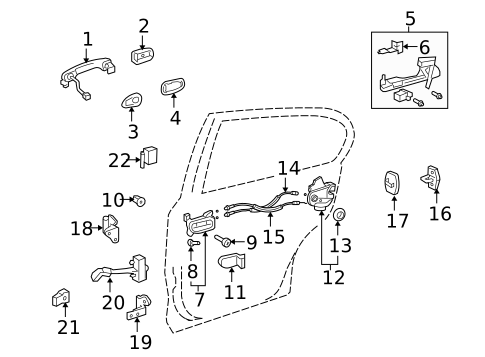Rear Door for 2011 Lexus GS450h #1