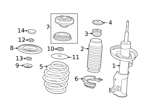 Struts & Components for 2011 Saab 9-5 #0