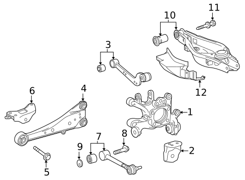 Rear Suspension for 2020 Lexus NX300 #1