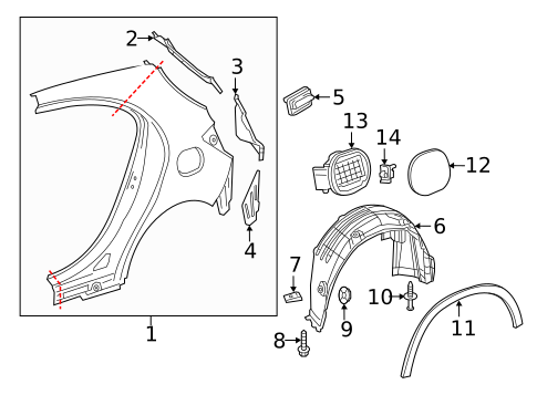 Quarter Panel & Components for 2025 Mercedes-Benz SL55 AMG #1