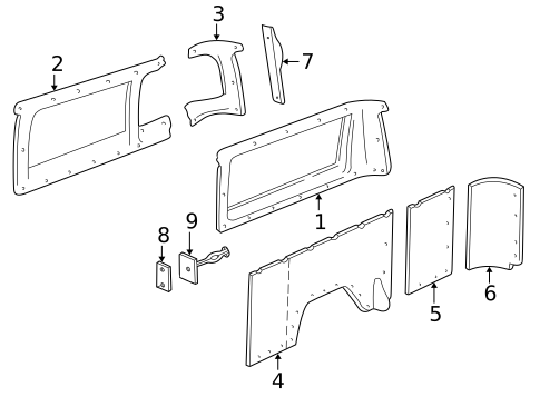 Interior Trim - Side Panel for 1995 Dodge B3500 #0
