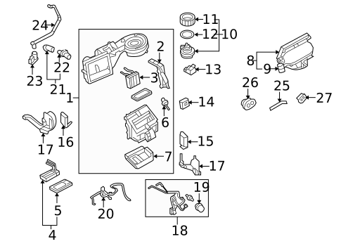 Evaporator & Heater Components for 2010 Ford Explorer Sport Trac #1