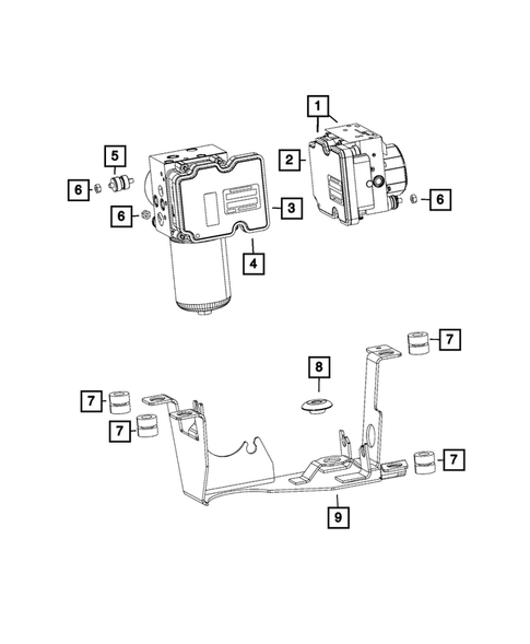 Hydraulic Control Unit, Brake Tubes and Hoses for 2018 Fiat 500 #3