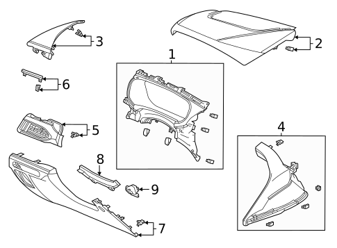 Instrument Panel Components for 2023 Acura MDX #0