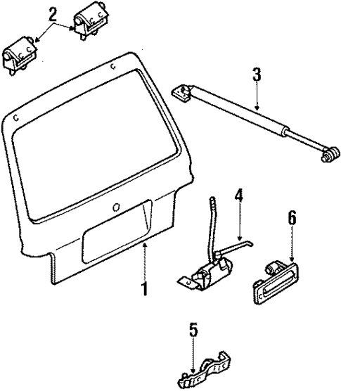 Liftgate for 1990 Ford Festiva #0