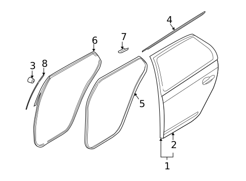 Door & Components for 2009 Kia Rondo #1