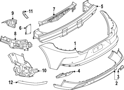 Bumper & Components - Rear for 2025 Porsche Panamera #0