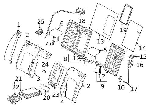 Rear Seat Components for 2014 Volkswagen CC #0