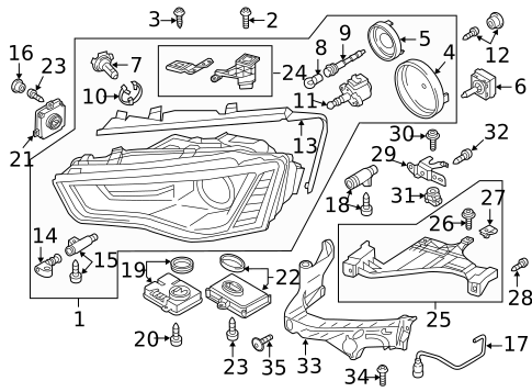 Bulbs - Chassis for 2017 Audi A5 Quattro #0