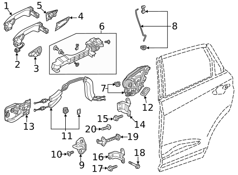 Lock & Hardware for 2025 Acura RDX #1
