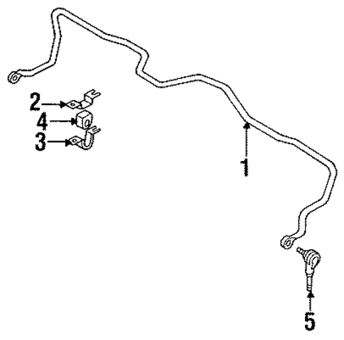 Stabilizer Bar & Components for 1988 Nissan Sentra #0