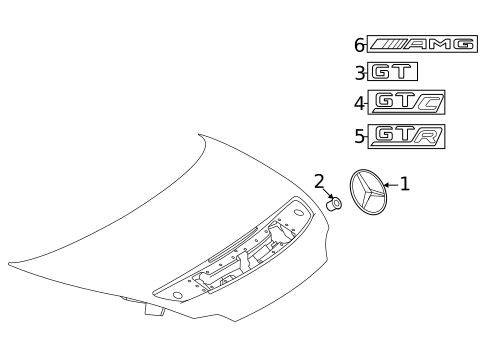 Exterior Trim - Trunk for 2021 Mercedes-Benz AMG GT C #0