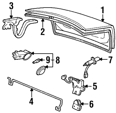 Trunk for 2002 Lincoln Continental #1