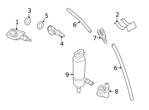 Washer Components for 2011 Saab 9-3X #0