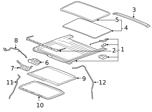 Sunroof for 2011 GMC Sierra 1500 #1