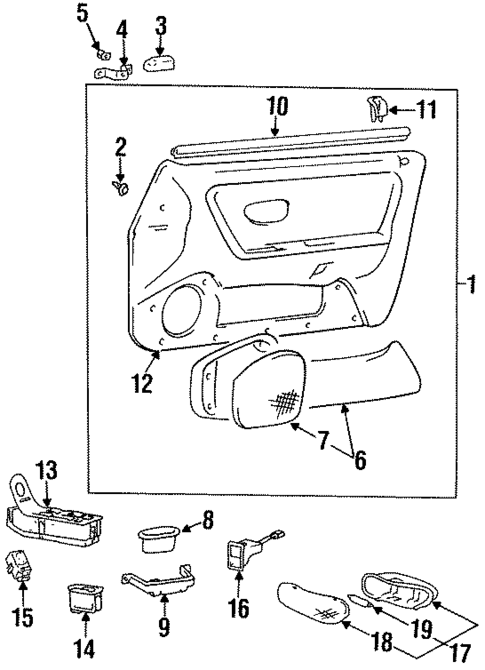 Rear Door for 1995 Hyundai Sonata #2