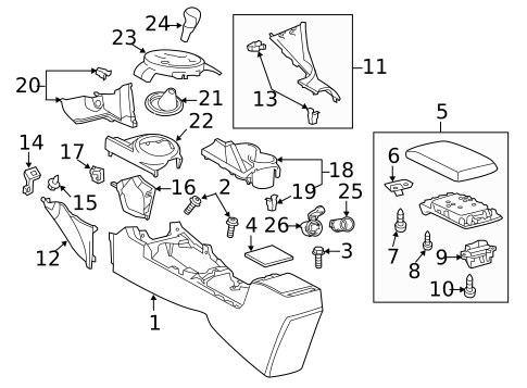 Center Console for 2014 Scion tC #0