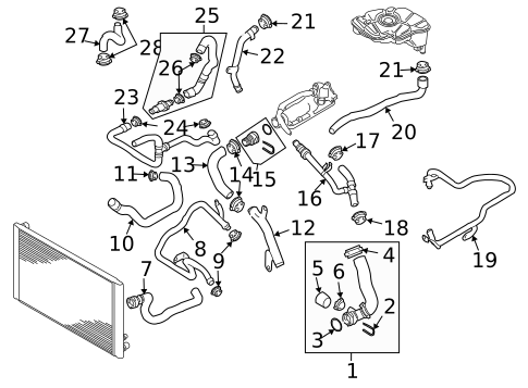 Hoses & Lines for 2008 Audi A8 Quattro #1