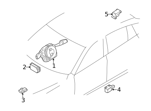 Air Bag Components for 2011 BMW 550i GT #1