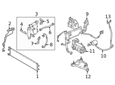 Condenser, Compressor & Lines for 2023 Kia EV6 #1