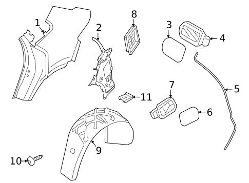 Quarter Panel & Components for 2019 Porsche Cayenne #1