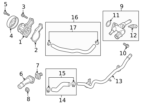 Water Pump for 2017 Hyundai Tucson #0