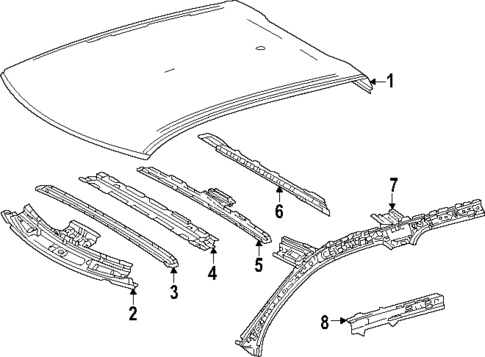 Roof & Components for 2024 Toyota Tacoma #1
