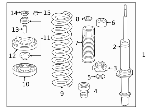 Struts & Components for 2008 Honda Accord #2