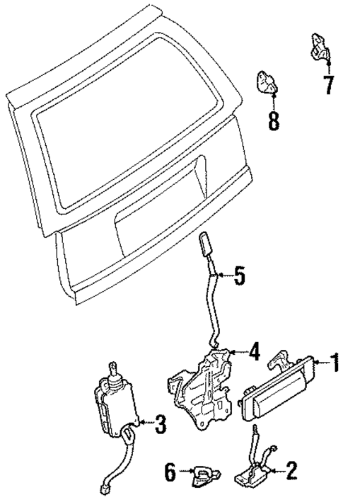 Lock & Hardware for 1998 Ford Escort #2