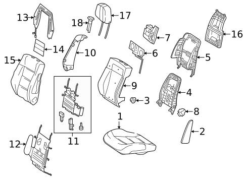 Passenger Seat Components for 2015 Mercedes-Benz E63 AMG S #0