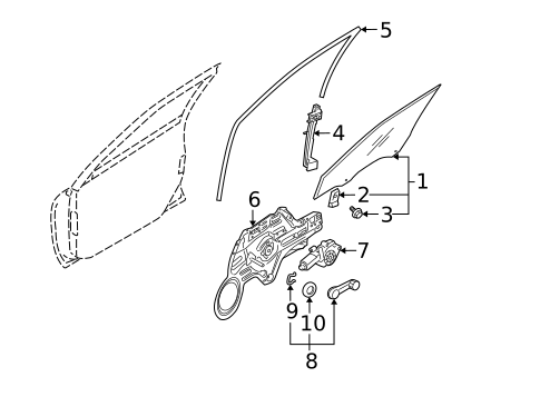 Rear Door for 2007 Kia Spectra5 #0
