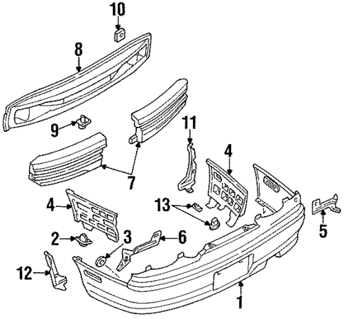 Bumper & Components - Rear for 1994 Mazda MX-6 #0