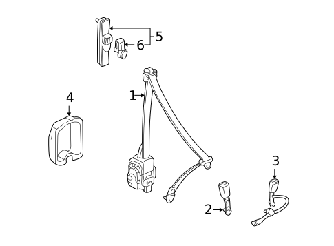 Front Seat Belts for 1998 Honda Accord #1