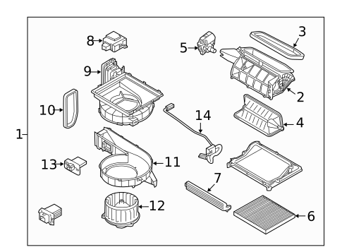 Blower Motor & Fan for 2014 Kia Sedona #0