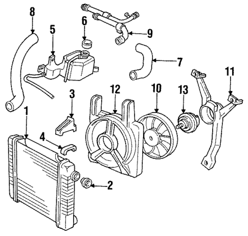 Radiator & Components for 1991 Pontiac Sunbird #0