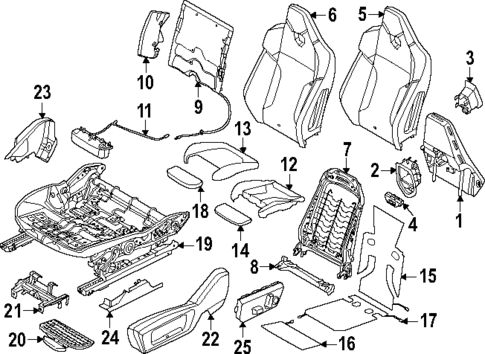 Passenger Seat Components for 2024 BMW X2 #1
