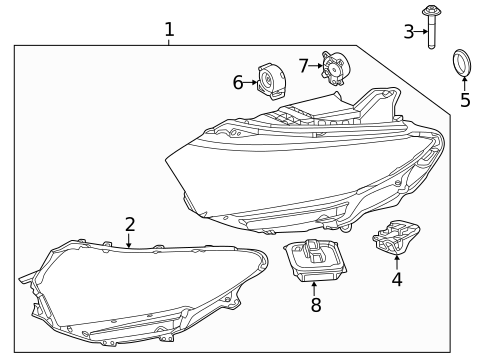 Headlamp Components for 2024 Mercedes-Benz CLE300 #1