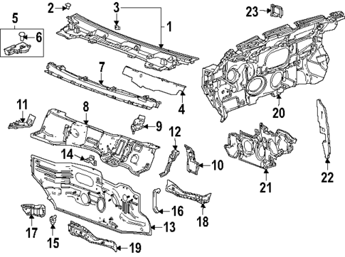 Cowl for 2025 GMC Hummer EV SUV #0