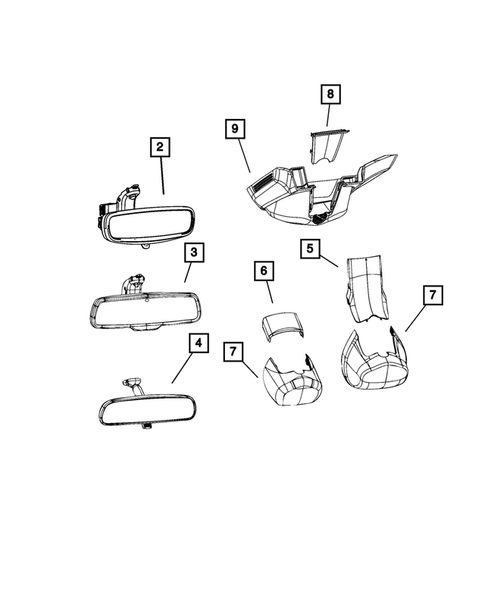 Glass and Interior Rearview Mirror for 2023 Ram 1500 Classic #1