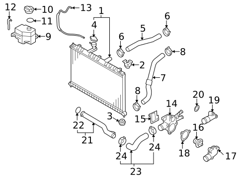 Radiator & Components for 2006 Kia Rio5 #0