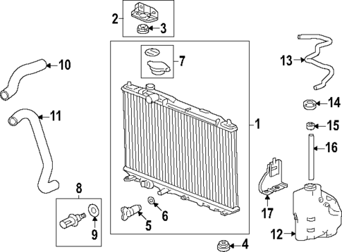 Radiator & Components for 2024 Honda Accord #0