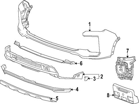Exterior Trim - Front Bumper for 2024 Chevrolet Silverado 3500 HD #0