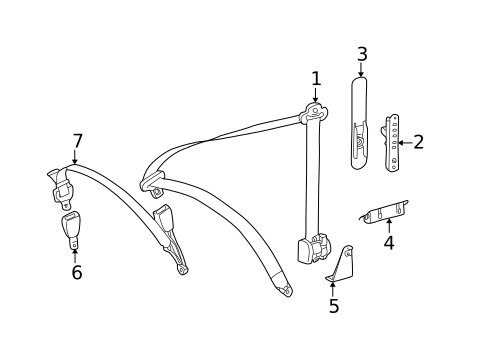 Seat Belt for 2009 Mercedes-Benz G 55 AMG® #2
