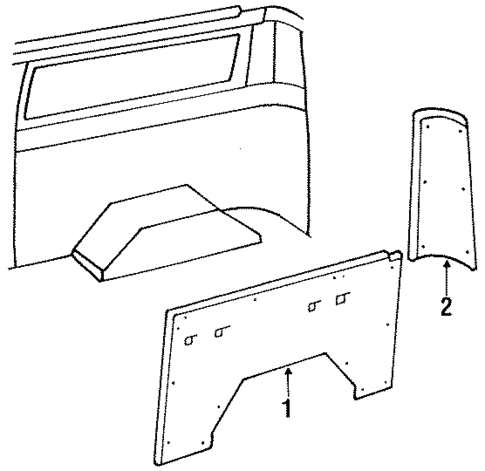Interior Trim - Side Panel for 1991 Ford E-350 Econoline #0
