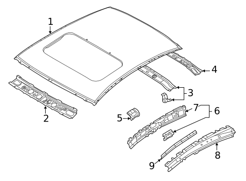 Roof & Components for 2018 Mazda 3 #1