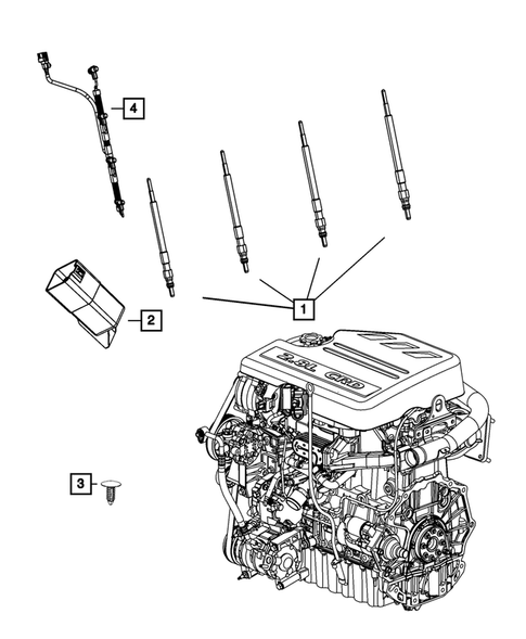 Ignition - Spark Plugs, Cables, Coils and Glow Plugs for 2012 Ram C/V #1